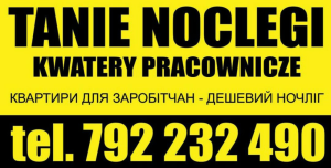 Wynajmę KWATERY PRACOWNICZE, noclegi, pokoje w centrum Sochaczewa.