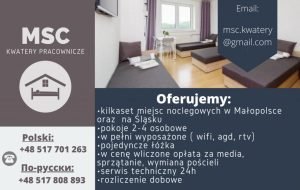 Dom 5 sypialni dla 10 osób Kraków ul. Lipska